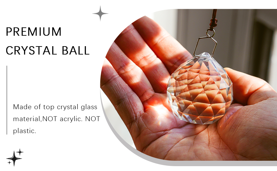 Crystal Faceted Ball Prisms Suncatcher