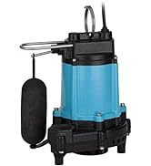 Little Giant 10EC-CIA-SFS 115-Volt, 1/2 HP, 4020 GPH Automatic Cast Iron Sump/Effluent Pump with ...