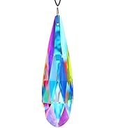 H&D HYALINE & DORA 120mm Hanging Window Crystal Teardrop Prism, Suncatcher Crystal Light Catcher,...