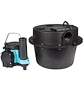 LITTLE GIANT WRSC-6 Compact Drainosaur Tank and Pump Combination System,Blue