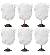 6 Pack Plant Covers Frost Protection Bag Winter Drawstring Plant Covers Winter Reusable Plants Ja...