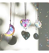 H&D HYALINE & DORA 3PCS Crystals Prisms Suncatcher for Windows, Hanging Crystal Light Catcher Orn...