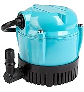 Little Giant 1-AA-18 115 Volt, 1/200 HP, 170 GPH Small Submersible Permanently Oiled Pump for Fou...