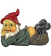 Design Toscano QL30562 Sun Don't Shine Mooning Naughty Garden Gnome Statue, One Size, Full Color