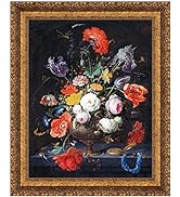 Design Toscano "Still Life with Flowers and a Watch, 1679" Canvas Replica Painting, Grande