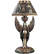 Design Toscano CL2609 Goddess Isis Egyptian Decor Sculptural Table Lamp, 17 Inch, Single