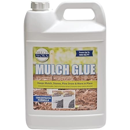 Mulch Glue - Concentrated Gallon - Glues & Locks Mulch, Pine Straw, Dust & Dirt- Professional Grade Landscape Glue