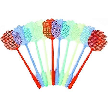 ValueHall Fly Swatter 10 Pack Fly Swatters Multi-Colors Manual Plastic Fly Swatter Set V7022