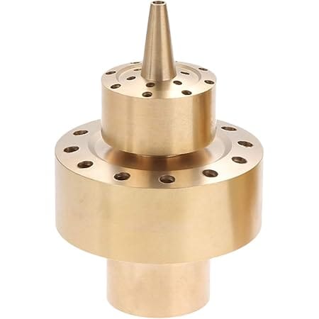 Hicello 1" Brass DN25 Fountain Nozzle Column Water Fountain Nozzle Sprinkler Spray Head for Garden Pond Bring Beautiful Visual Effects