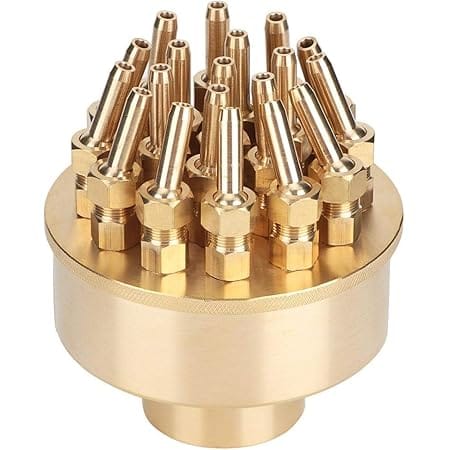 Fountain Nozzle Brass 3 Layers Adjustable Watering Sprayer Pond Sprinkle Jet Head DN40