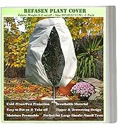 Refasen Plant Covers Freeze Protection,90”H X75”W 2.2oz Frost Blankets for Outdoor Plants Frost C...