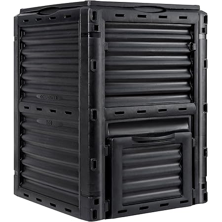 F2C Garden Compost Bin from BPA Free Material -80 Gallon(300 L) Large Compost Bin Aerating Outdoor Compost Box Easy Assembling, Lightweight, Fast Creation of Fertile Soil, Black