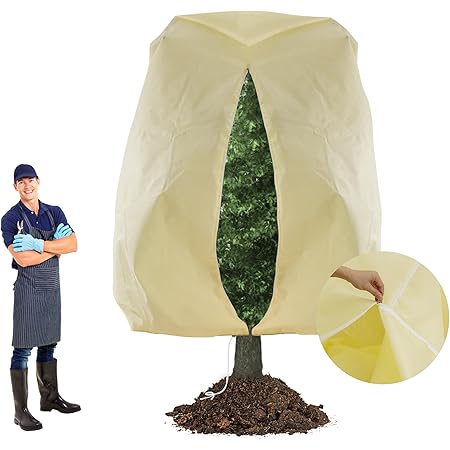 85”(W)x95”(H) Plant Covers Freeze Protection, 2.8oz/yd² Winter Frost Covers for Outdoor Plants,1 Pcs Extra Large Tree covers with Zipper Drawstring, Protect Plants from Cold, Frost, Wind, and Pests