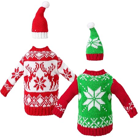 Christmas Elf Sweater, 2023 Elf Activities, Extra Accessories Miniature Elf Props,Oversize Elf Clothing, Elf Mischief, Christmas Activities elf kit Countdown Gift