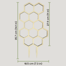 Fits 4" 6" 8" pots and planters. Easy to vine wooden honeycombs.