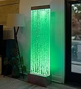 Alpine Corporation MLT134SL Alpine 72" H Indoor Bubble Wall Color-Changing LED Lights and Remote,...