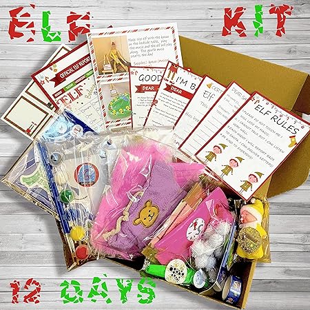 12 Day Christmas Elf Kit 2023 Elf Activities, Miniature Elf Props, Elf Accessories, Elf Mischief, Christmas Activities elf kit Countdown Gift